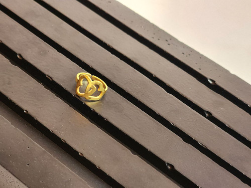 بند انگشتی استیل طلایی