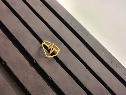 بند انگشتی استیل طلایی