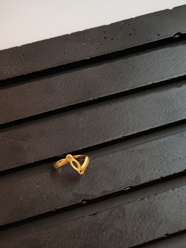 بند انگشتی استیل طلایی