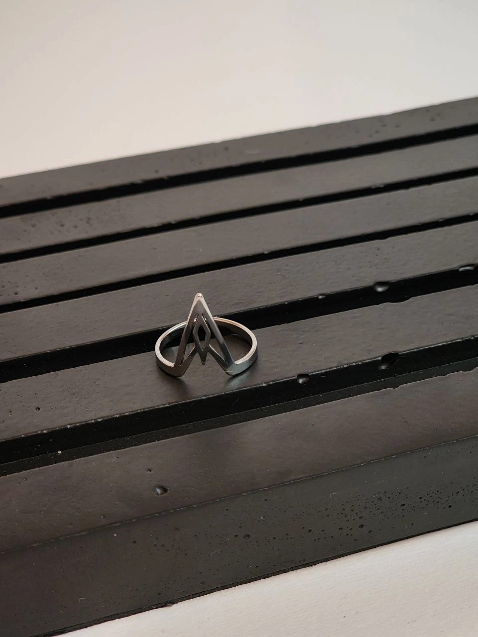 انگشتر استیل نقره ای