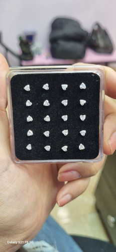 پرسینگ بینی طرح قلب جنس نقره