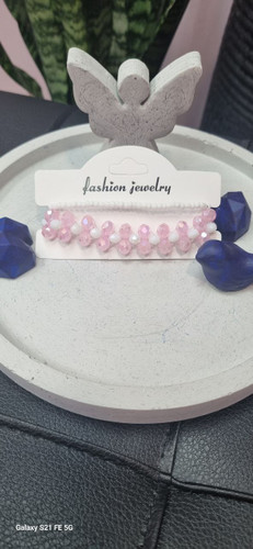 دستبند 2 لاین کریستال و منجوق