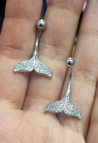 پرسینگ ناف بال سه بعدی آبکاری نقره