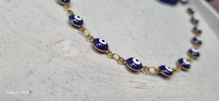 پابند طلایی استیل رنگ ثابت چشم نظر