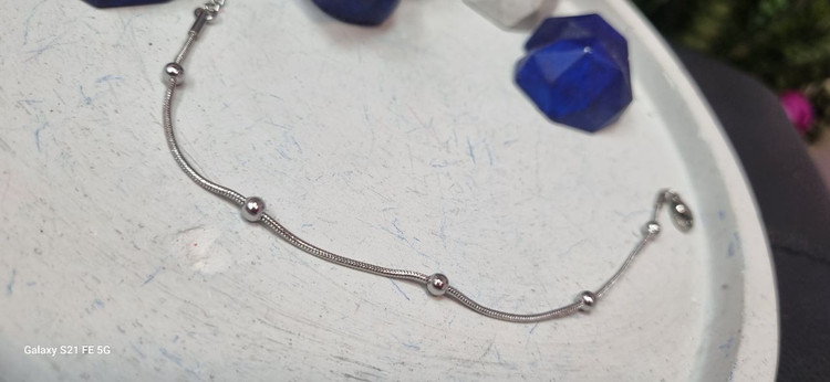 پابند نقره ای استیل خلخال