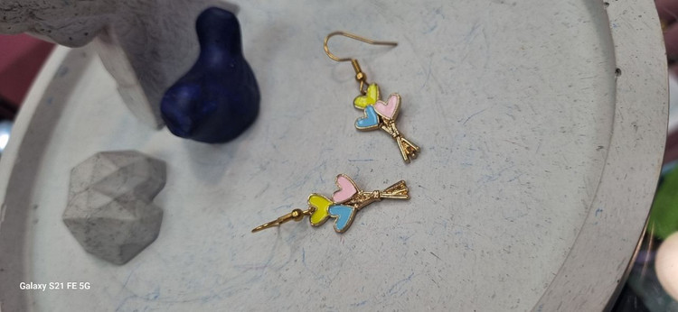 گوشواره استیل بادکنک قلب فانتزی