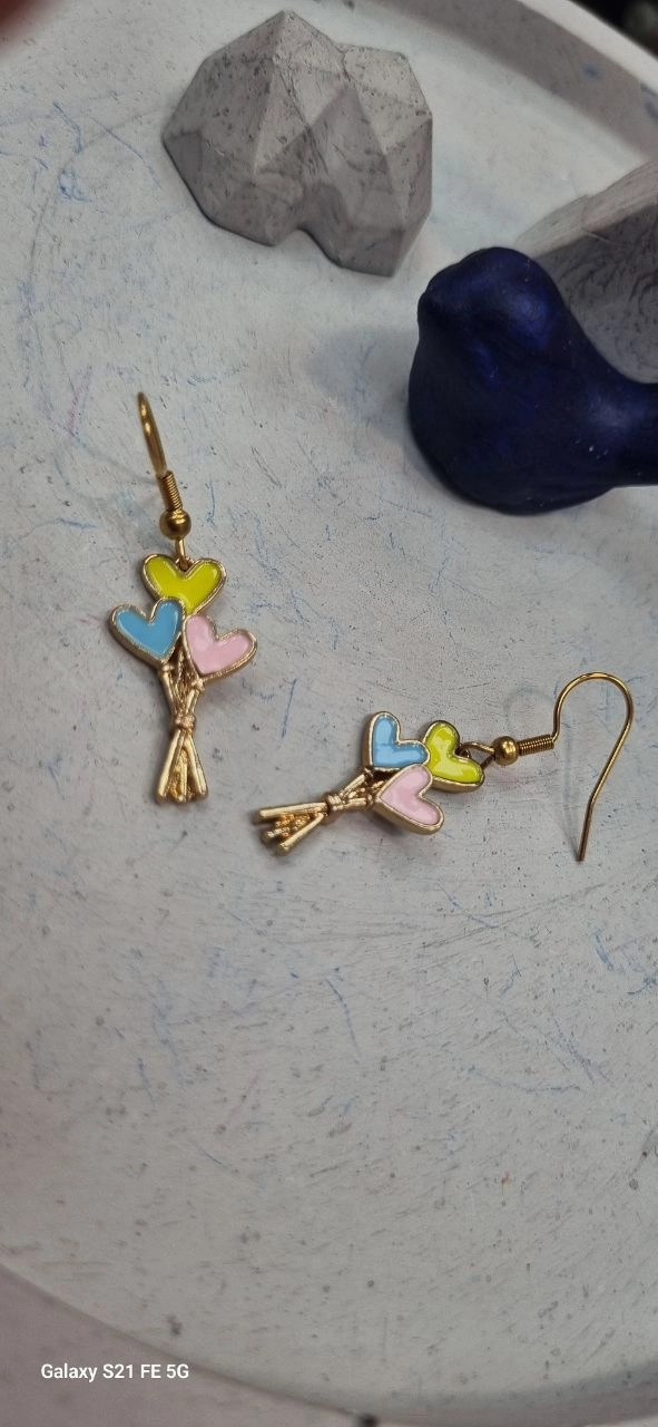 گوشواره استیل بادکنک قلب فانتزی