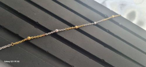 پابند خلخال طلایی و نقره ای استیل رنگ ثابت