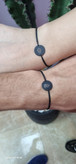 دستبند ست کاپلی استیل مشکی قلب و مغز
