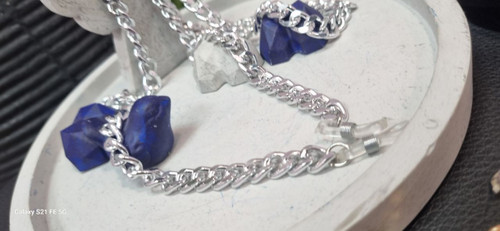 بند عینک زنجیر کارتیر نقره ای