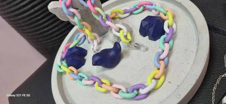 بند عینک زنجیری پاستیلی سیلیکونی