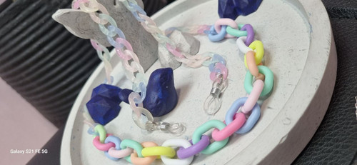 بند عینک زنجیری پاستیلی سیلیکونی ترکیبی