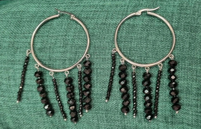 گوشواره استیل کریستال