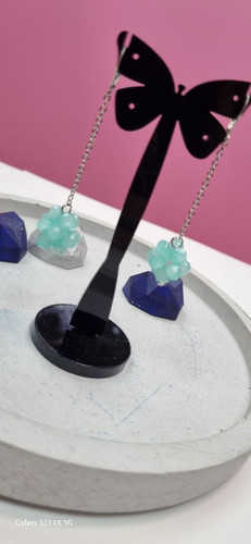 گوشواره استیل اویز گوی کریستال