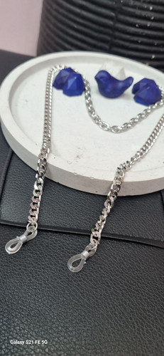 بند عینک زنجیر نقره ای