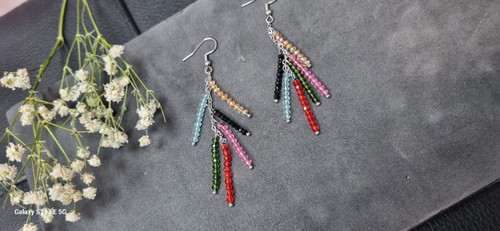 گوشواره استیل کریستال