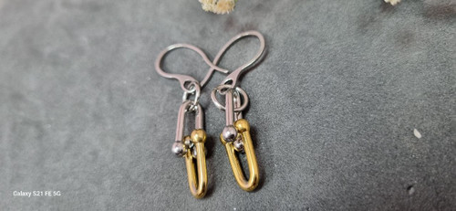 گوشواره استیل طلایی و نقره ای تیفانی