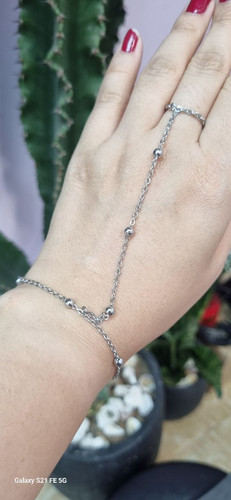 دستبند تمیمه استیل نقره ای