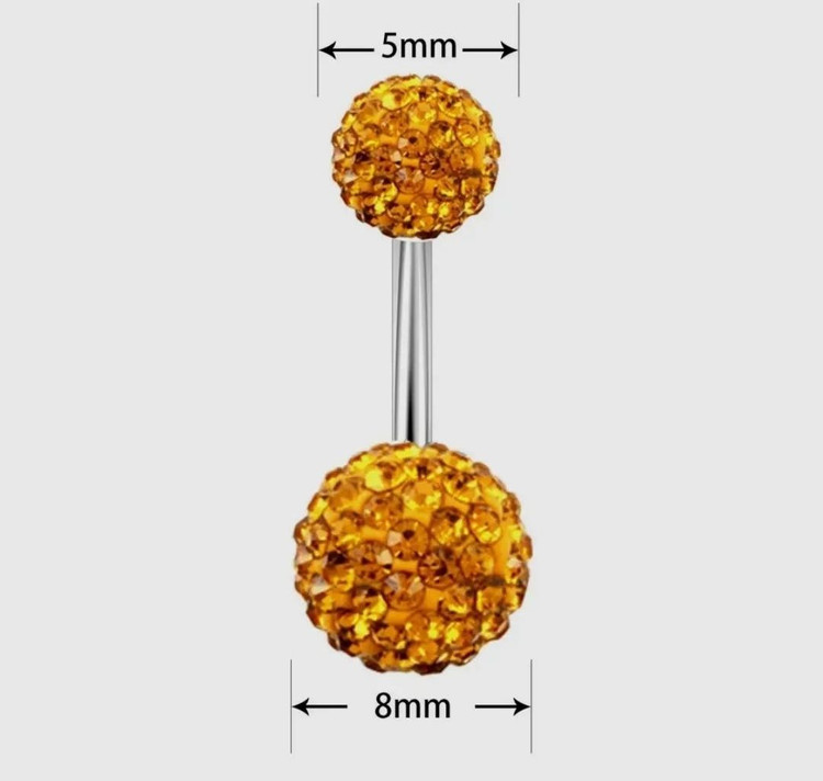 پرسینگ ناف نگین دار سوارسکی