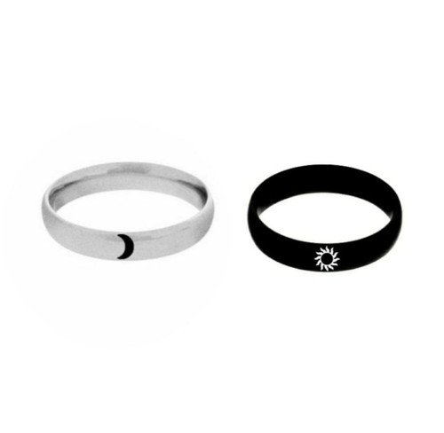 انگشتر استیل ست ماه و خورشید