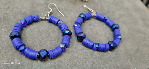 گوشواره استیل فیمو و کریستال