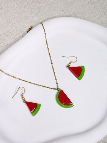 ست گردنبند و گوشواره استیل یلدایی