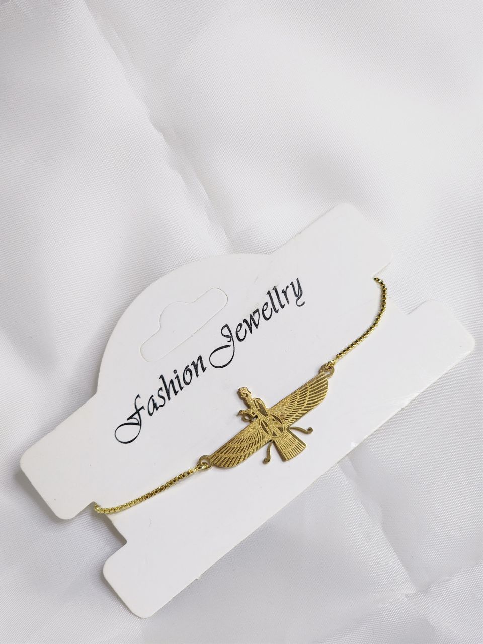 دستبند استیل طلایی فروهر