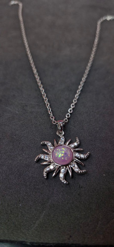 گردنبند استیل نقره ای