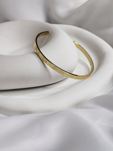 دستبند بنگل استیل وارداتی طلایی