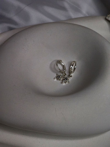 گوشواره استیل حلقه ای اویز دار