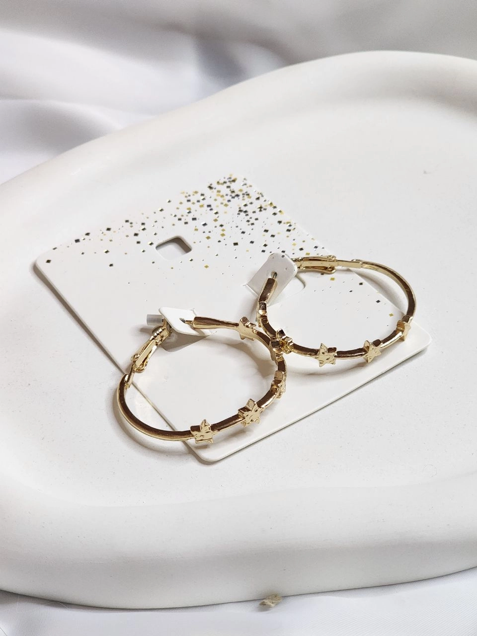 گوشواره استیل حلقه ای ستاره