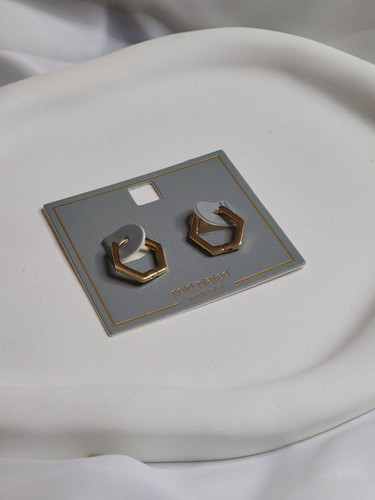 گوشواره استیل حلقه ای هندسی