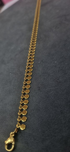 پابند استیل طلایی سکه ای