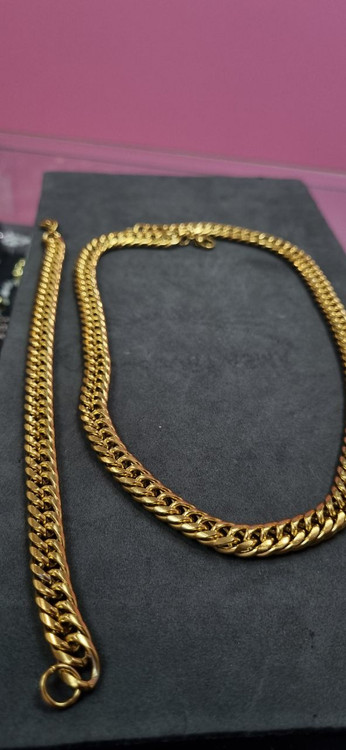 نیم ست استیل زنجبر کارتیر تراش استیل