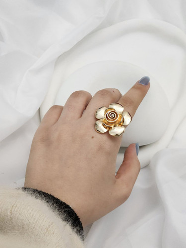 انگشتر استیل طلایی آبکاری طلا