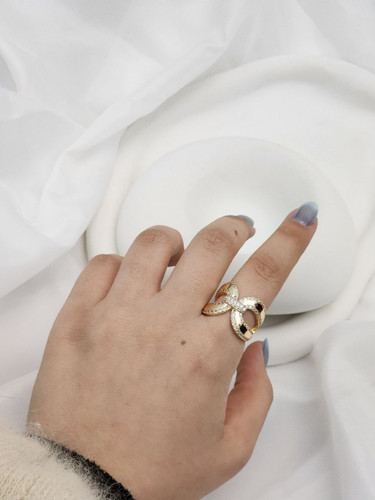 انگشتر استیل طلایی آبکاری طلا