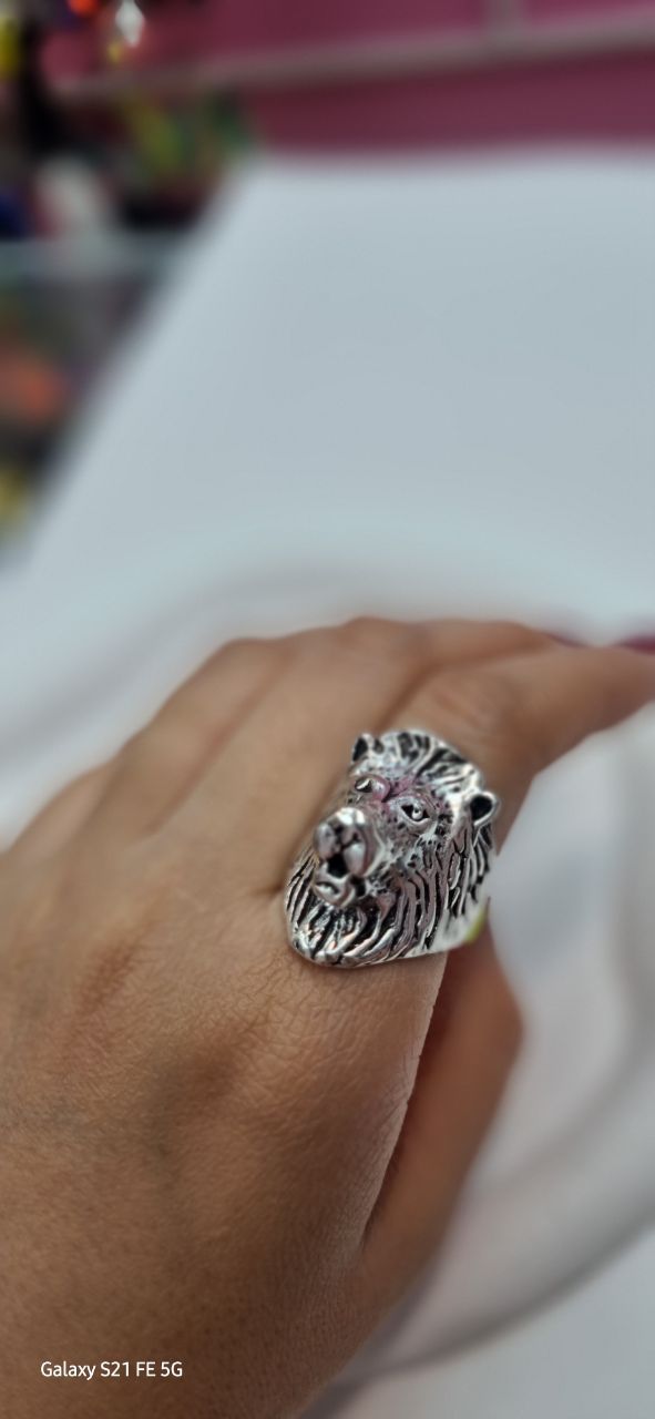 انگشتر مردانه سه بعدی نقره ای