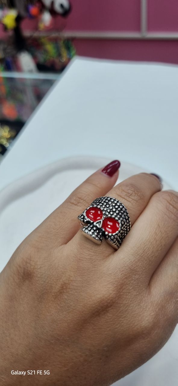 انگشتر سه بعدی نقره ای