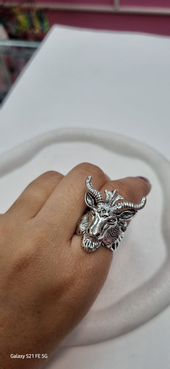 انگشتر سه بعدی نقره ای
