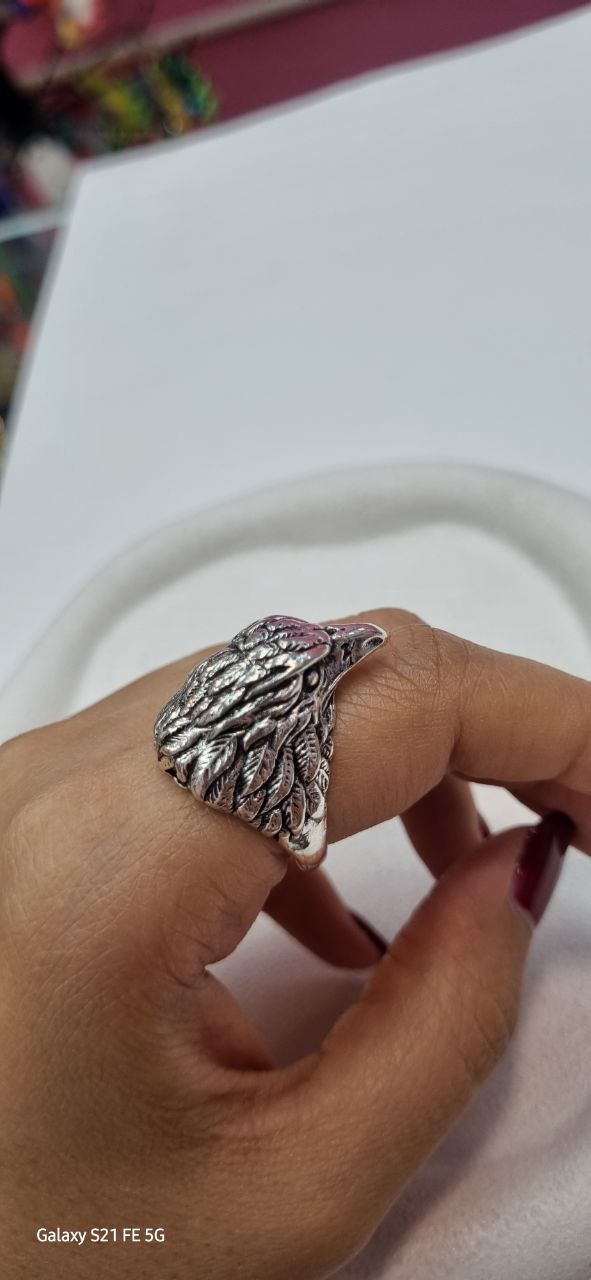 انگشتر سه بعدی نقره ای